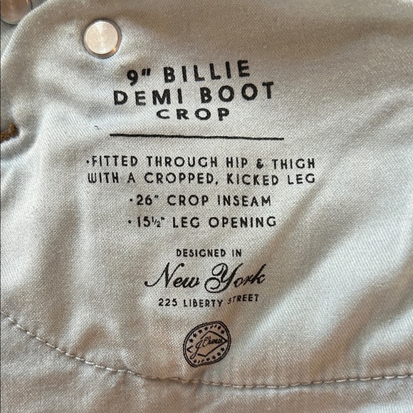 J Crew sz 30 Billie Demi boot cropped jeans with button fly EUC - Picture 7 of 12